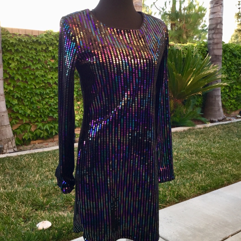 H&M multicolor sequin Cocktail dress